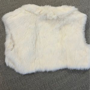 White Guess by Marciano shrug size small genuine rabbit fur.